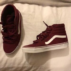 Vans classic high top maroon